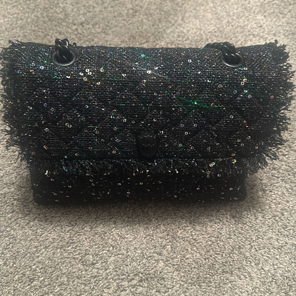 Kurt Geiger Large Kensington Metallic Tweed Bag